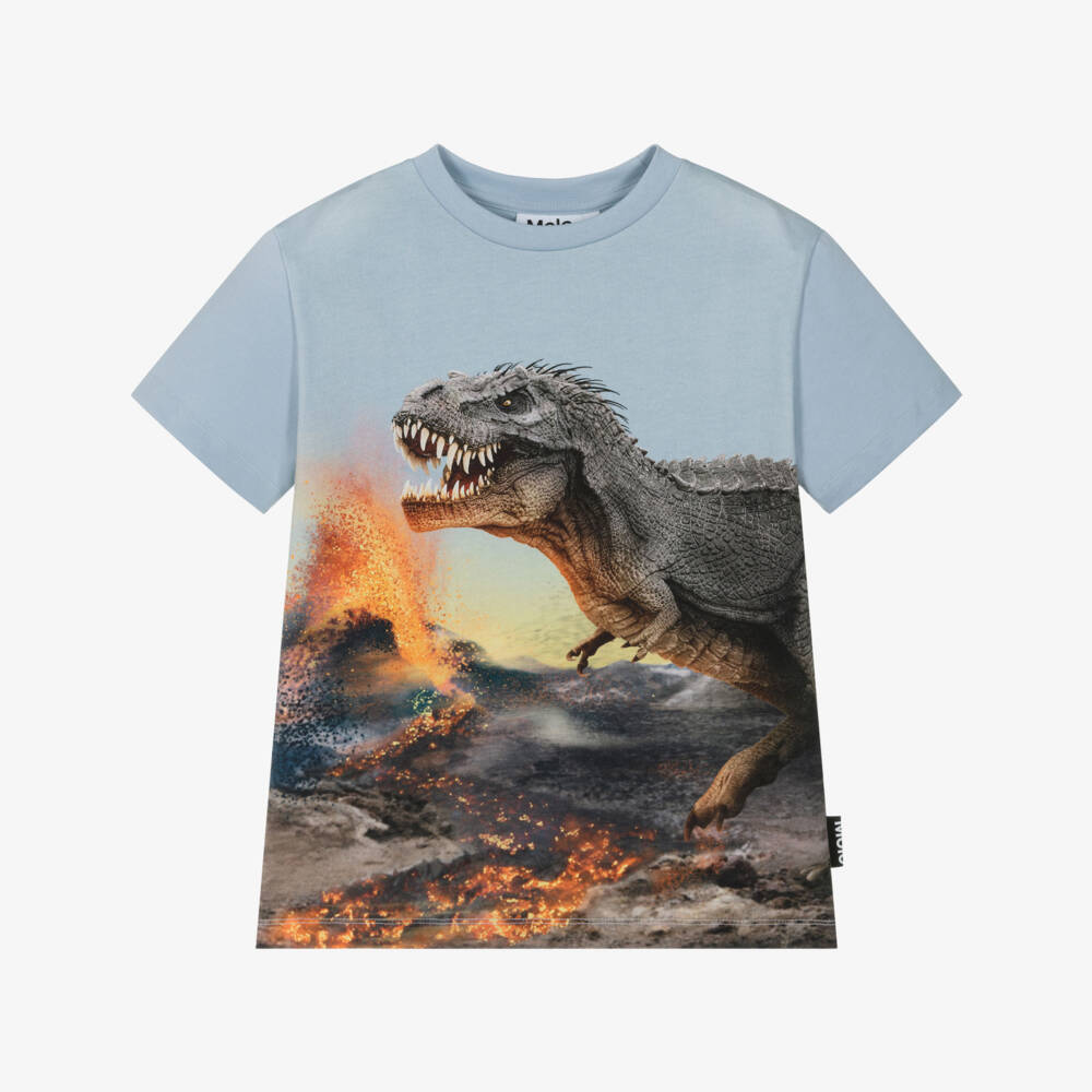 Molo-Футболка с динозаврами для мальчиков синяя | Childrensalon Outlet