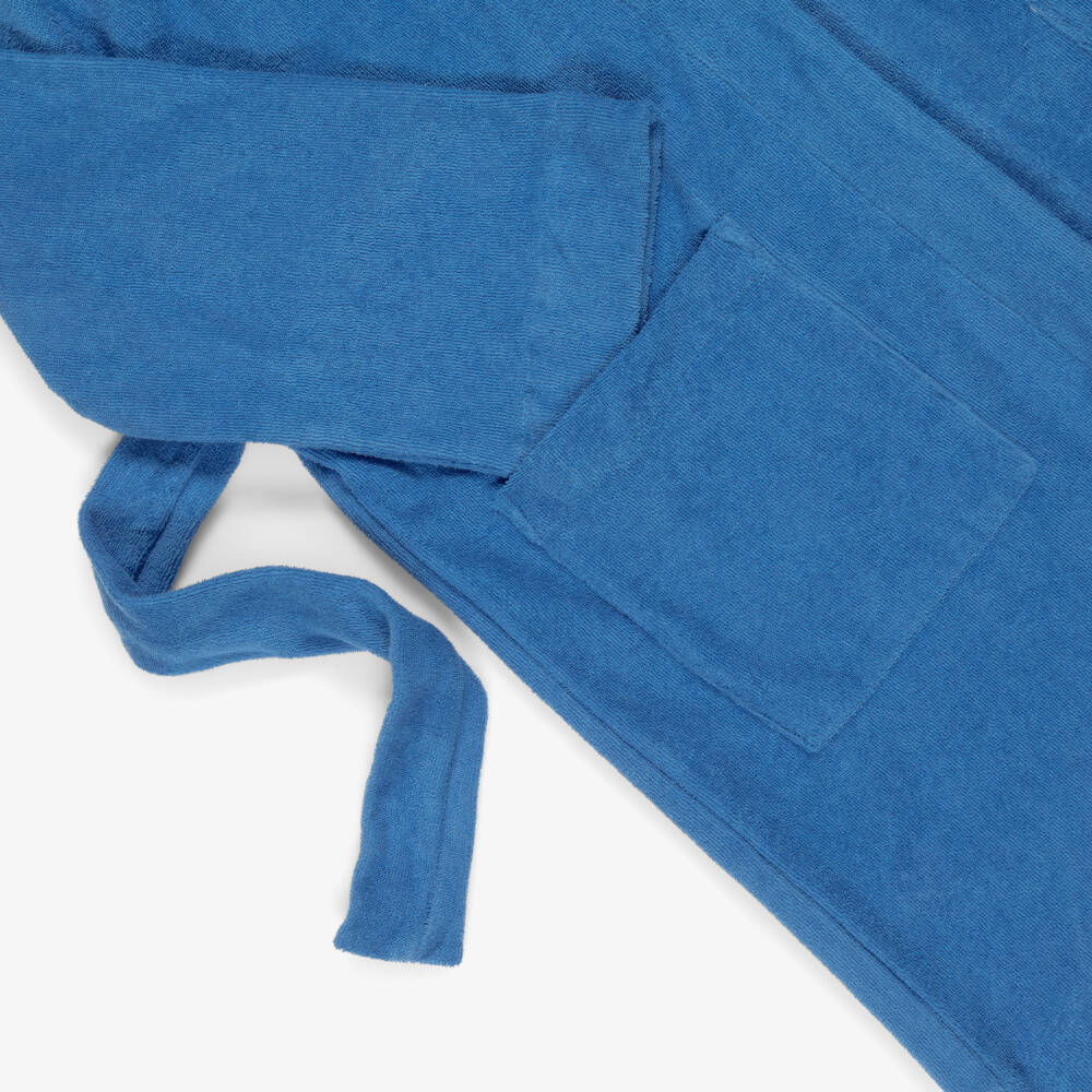 Molo-Boys Blue Organic Cotton Towelling Bathrobe | Childrensalon Outlet