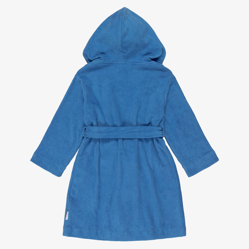 Molo-Boys Blue Organic Cotton Towelling Bathrobe | Childrensalon Outlet