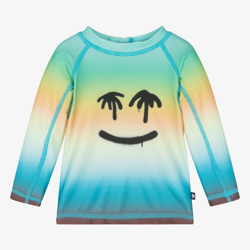 Molo-Boys Blue Palm Sun Guard Top | Childrensalon Outlet