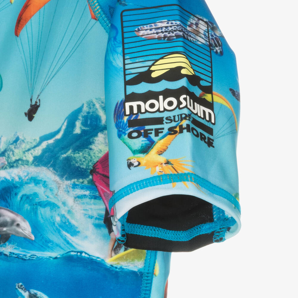 Molo-Boys Blue Passion for Motion Swim Top (UPF50+) | Childrensalon Outlet