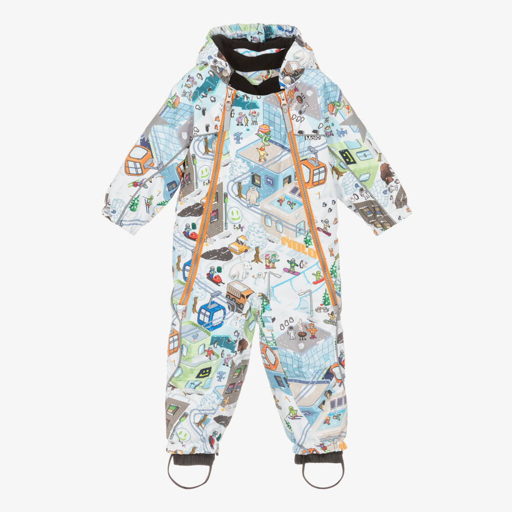 Molo-Синий пиксельный комбинезон для мальчиков | Childrensalon Outlet