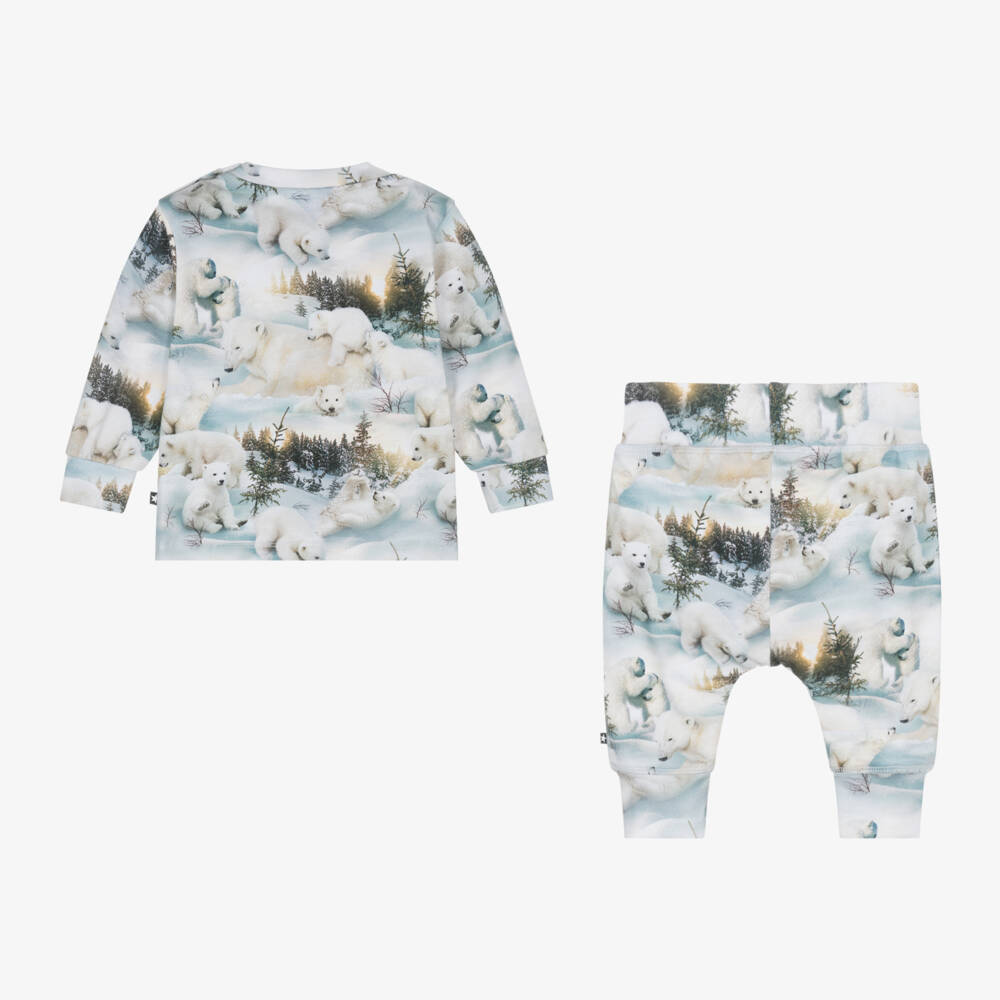 Molo-Boys Blue Polar Bear Outfit | Childrensalon Outlet