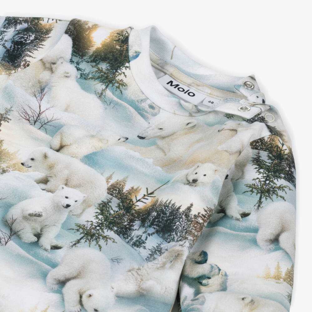 Molo-Boys Blue Polar Bear Outfit | Childrensalon Outlet