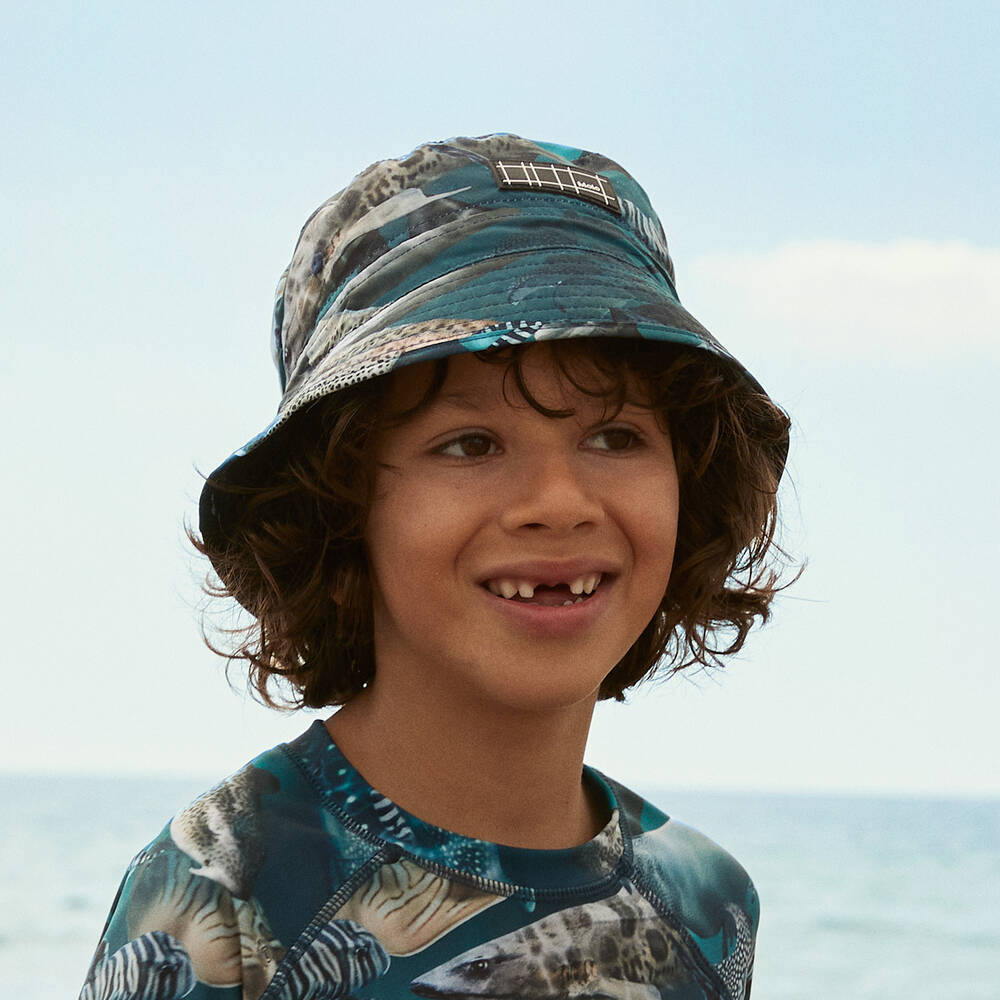 Molo-قبعة لون أزرق للأولاد (UPF 50+) | Childrensalon Outlet