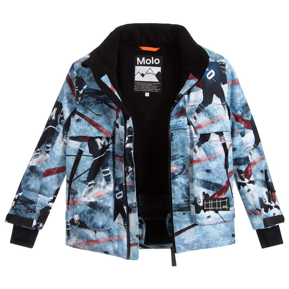 Molo-Boys Blue Ski Jacket  | Childrensalon Outlet