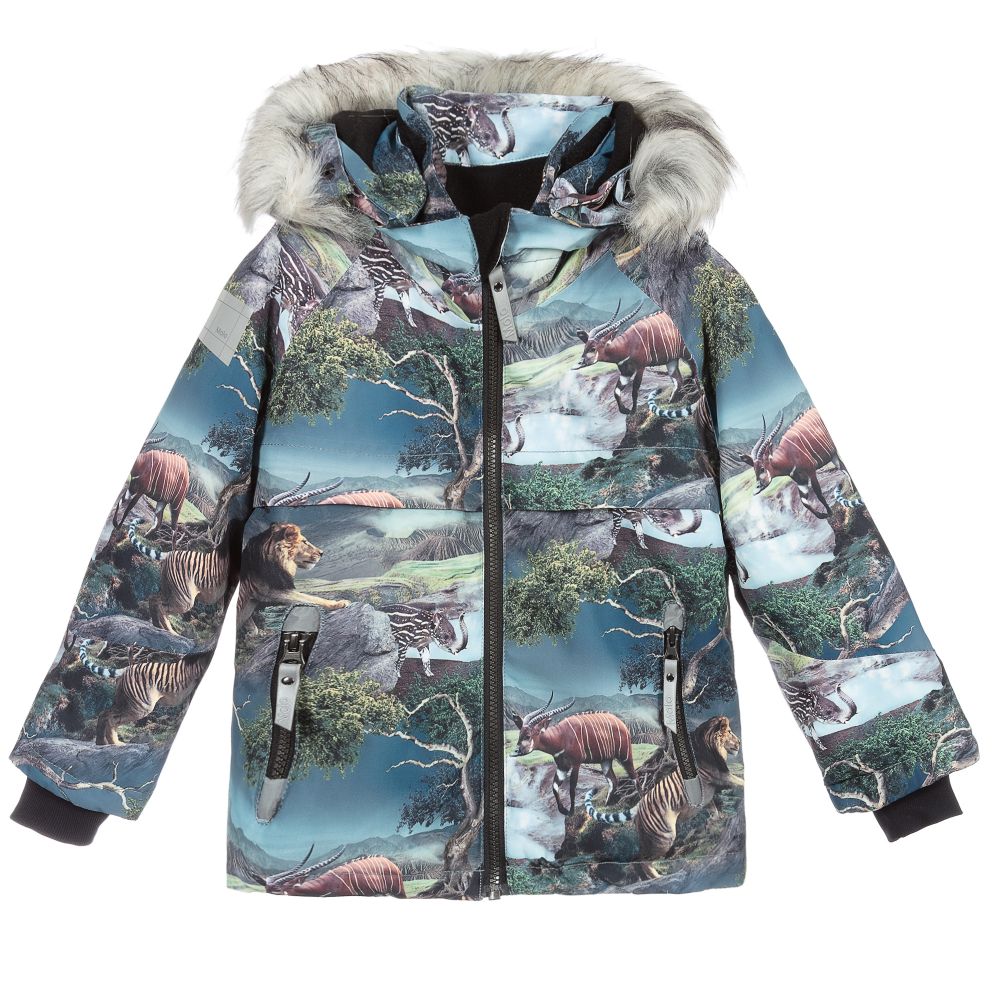 Rustik fad Withered Molo - Boys Blue Ski Jacket | Childrensalon Outlet