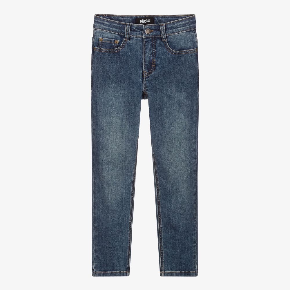 Molo-Boys Blue Slim Fit Denim Jeans | Childrensalon Outlet