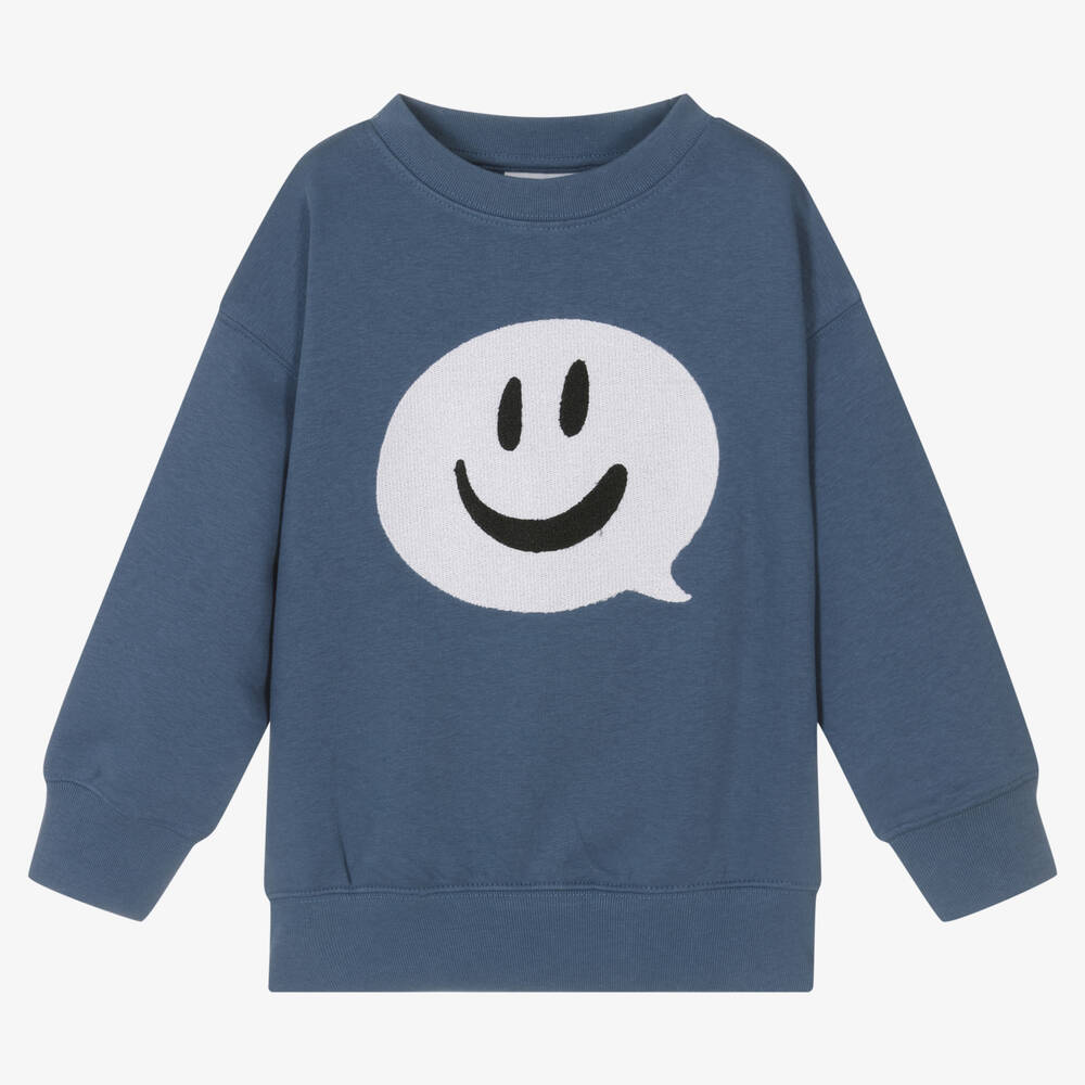 Molo - Boys Blue Speech Bubble Sweatshirt | Childrensalon