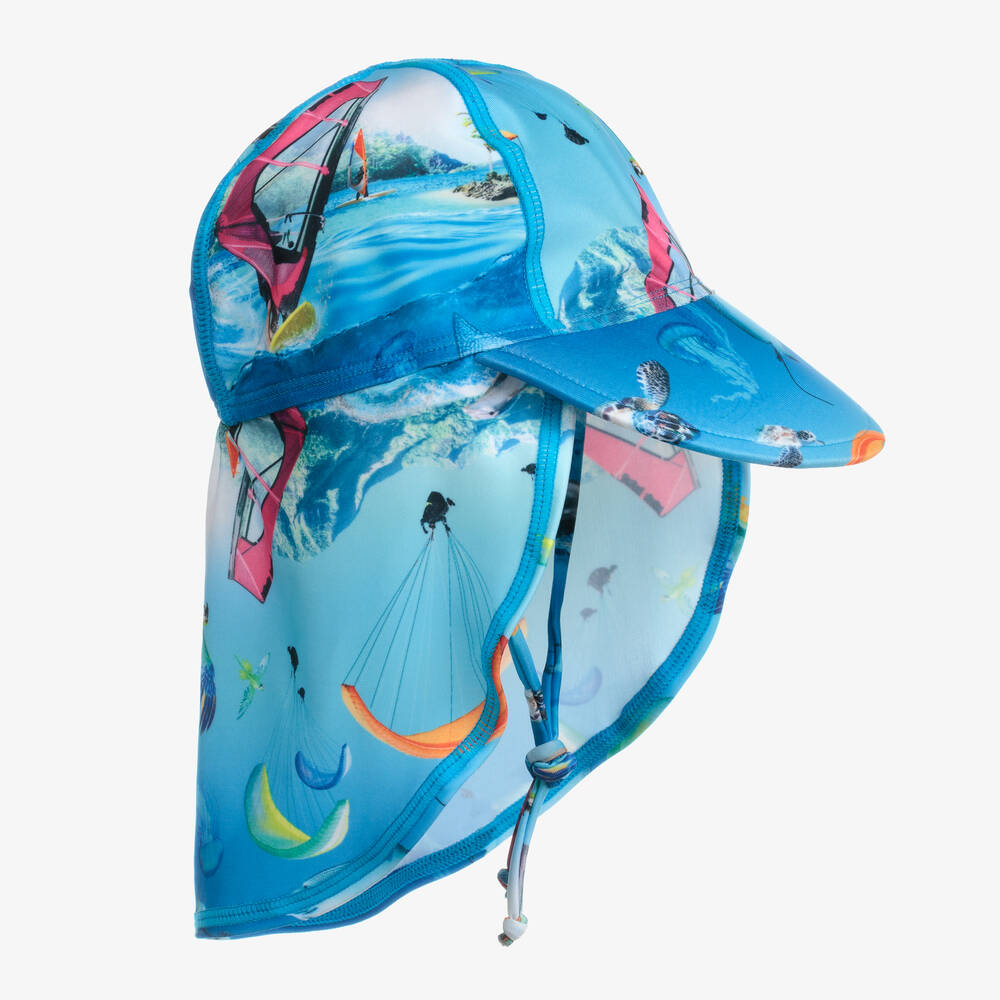 Molo - Boys Blue Sun Protective Hat (UPF50+) | Childrensalon
