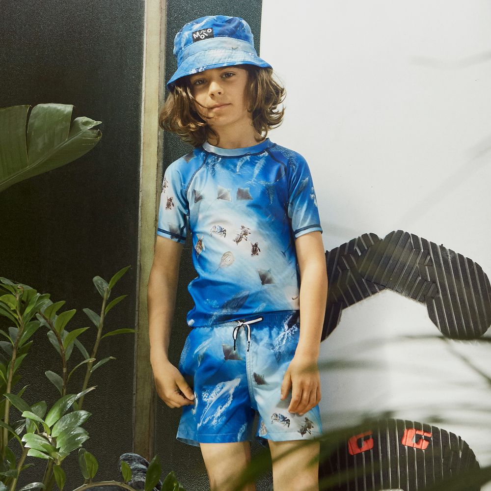 Boys blue shop swim shorts