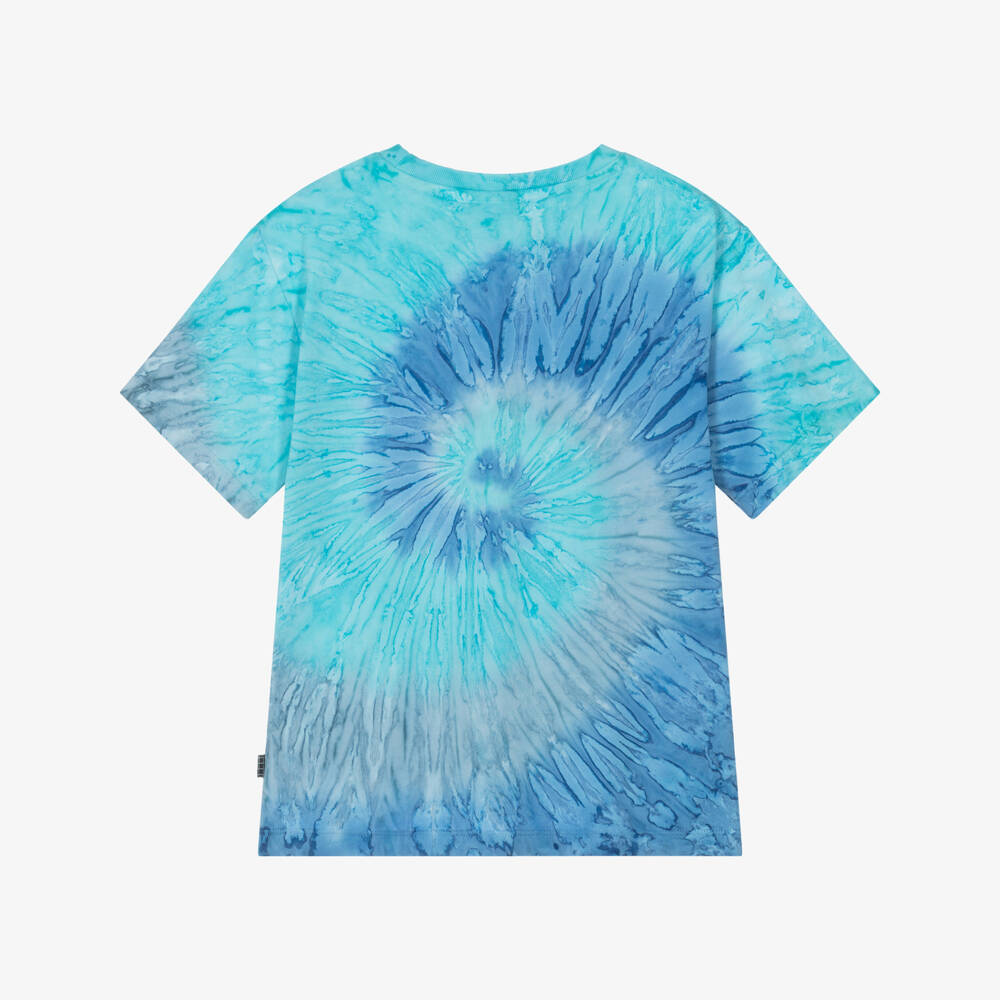 Molo-Boys Blue Tie-Dye Cotton Tee | Childrensalon Outlet