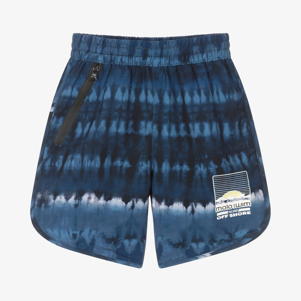 Molo - Short de bain bleu tie & dye garçon | Childrensalon