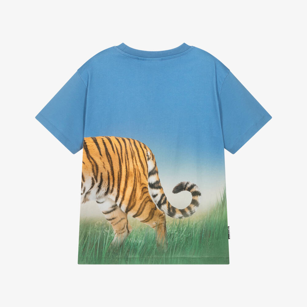 Molo-Синяя футболка с тигром для мальчиков | Childrensalon Outlet