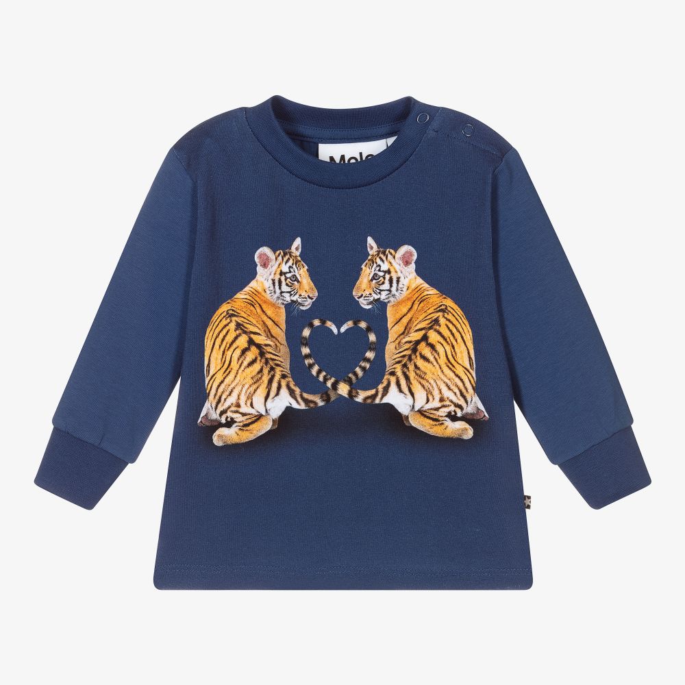 Molo - Boys Blue Tiger Top | Childrensalon