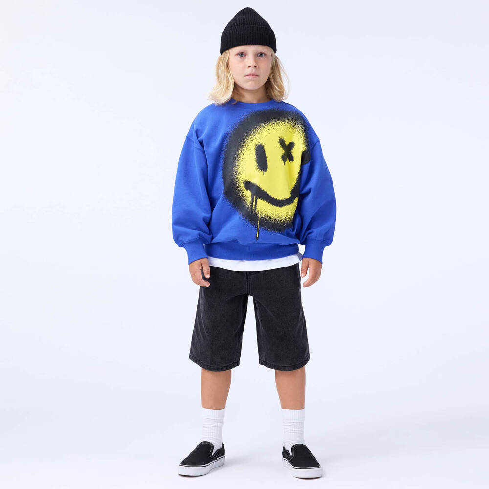 Molo-Синий хлопковый свитшот с улыбкой для мальчиков | Childrensalon Outlet