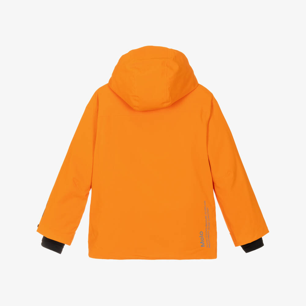 Molo-Boys Bright Orange Technical Ski Jacket | Childrensalon Outlet