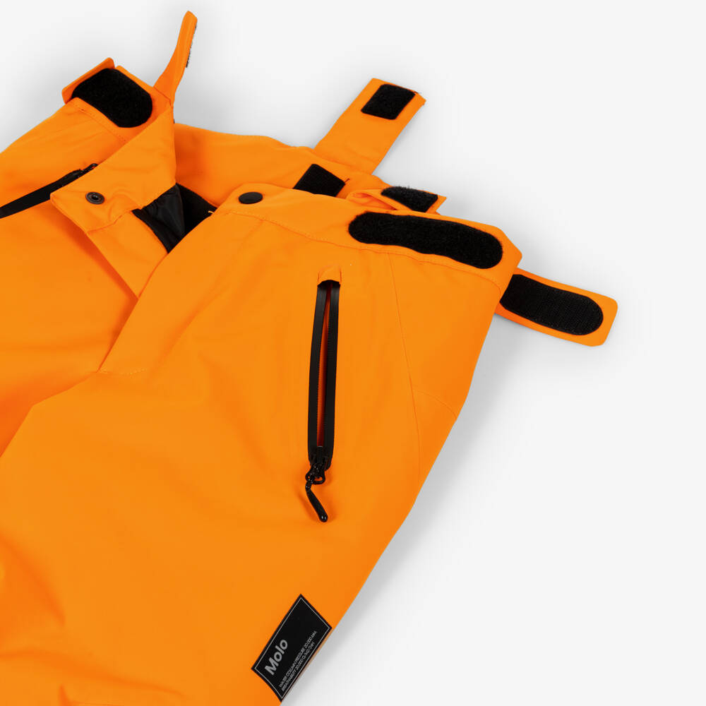 Molo-Boys Bright Orange Waterproof Ski Trousers | Childrensalon Outlet
