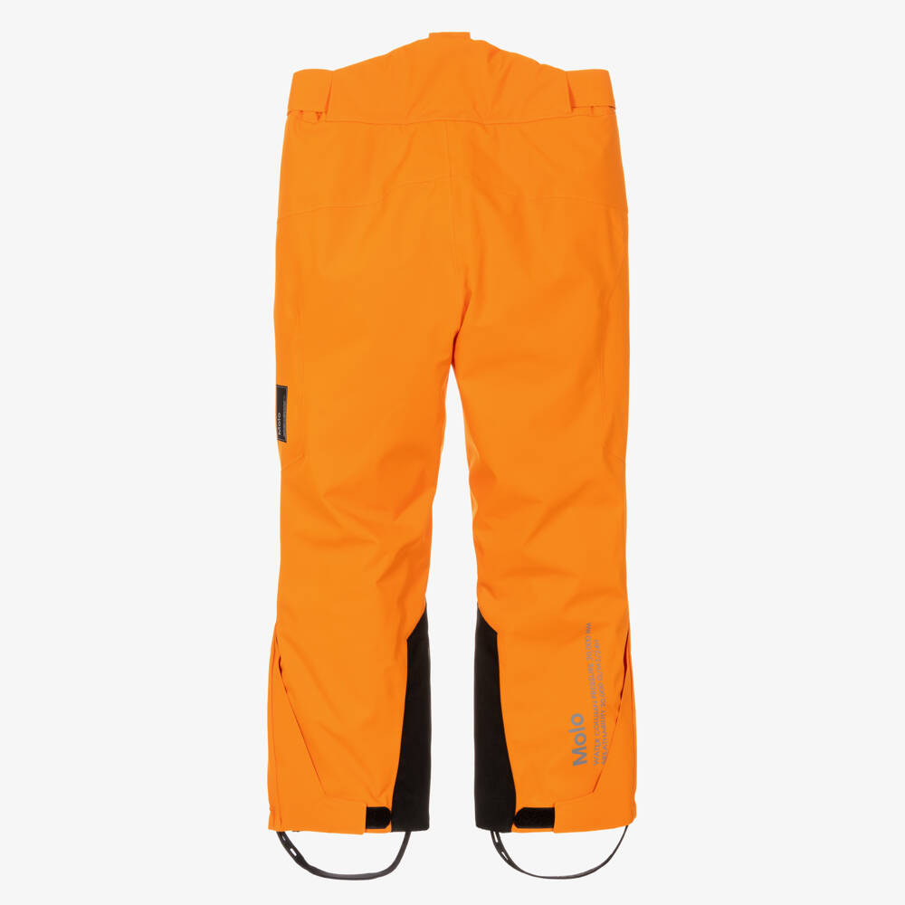 Molo-Boys Bright Orange Waterproof Ski Trousers | Childrensalon Outlet