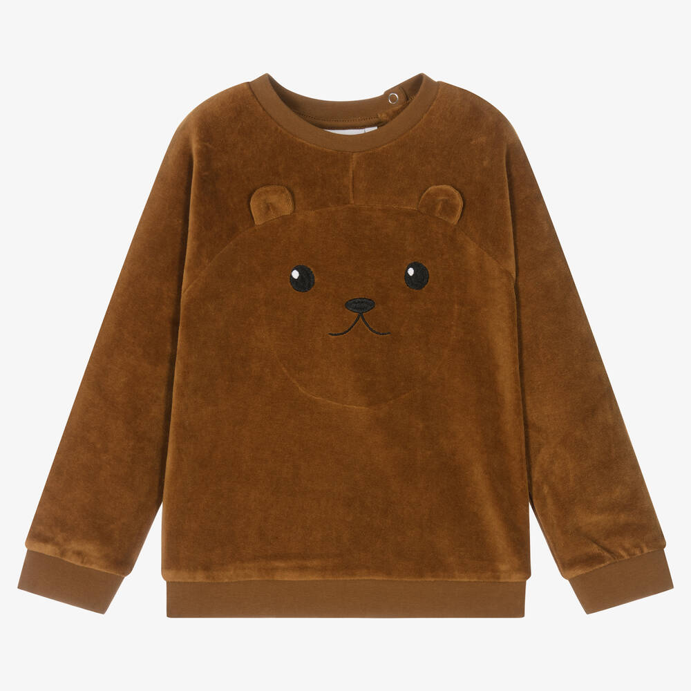 Molo - Braunes Velours-Sweatshirt (J) | Childrensalon