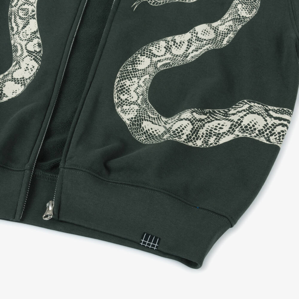 Molo-Boys Charcoal Serpent Hoodie | Childrensalon Outlet
