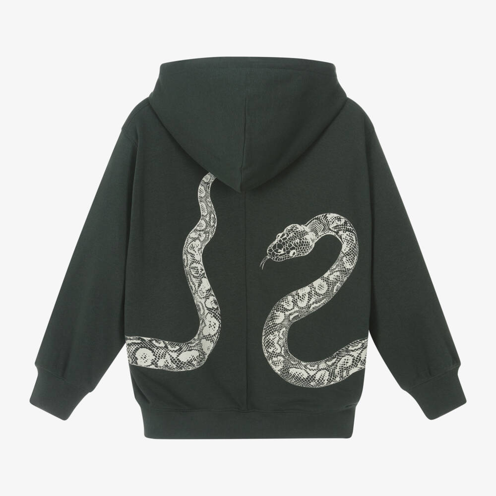 Molo-Boys Charcoal Serpent Hoodie | Childrensalon Outlet