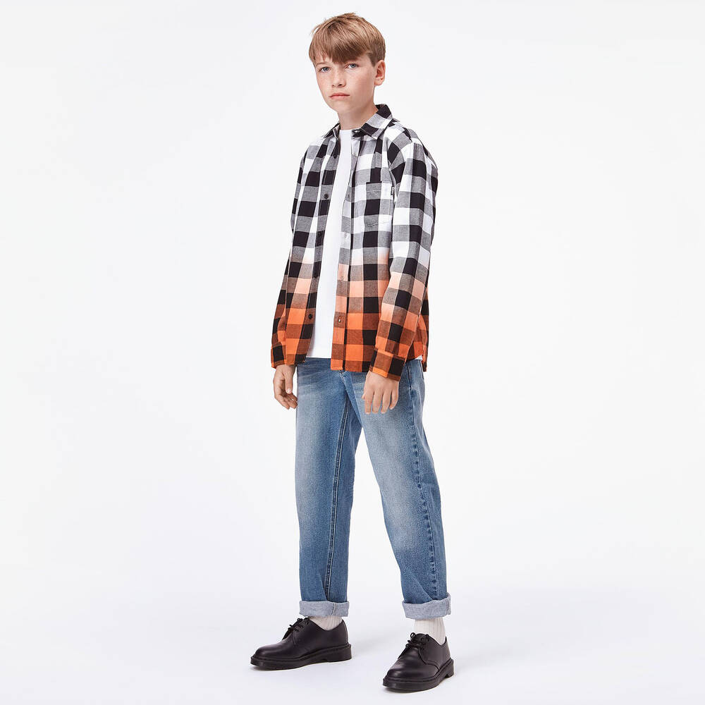 Molo-Boys Checked Cotton Shirt | Childrensalon Outlet