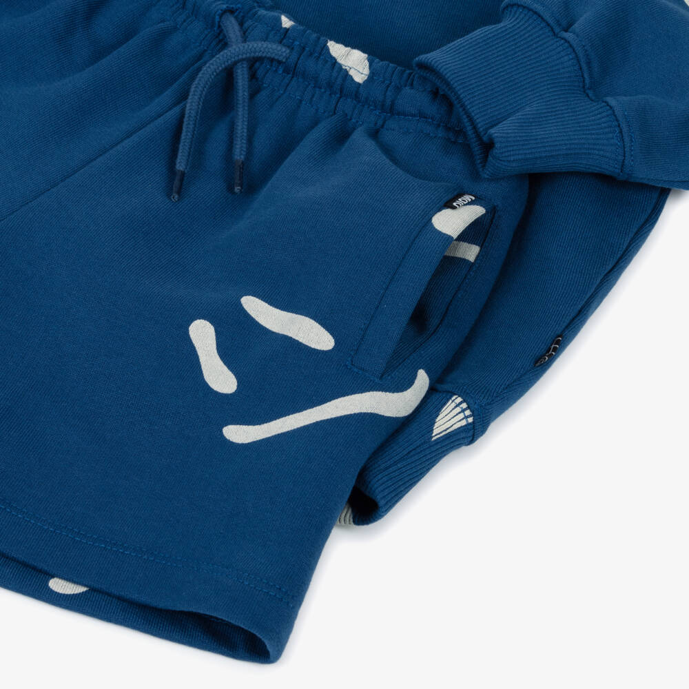 Molo-Boys Cheerful Blue Cotton Shorts Ensemble | Childrensalon Outlet