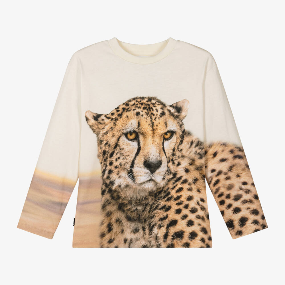 Molo-Boys Cheetah Adventure Cotton Tee | Childrensalon Outlet