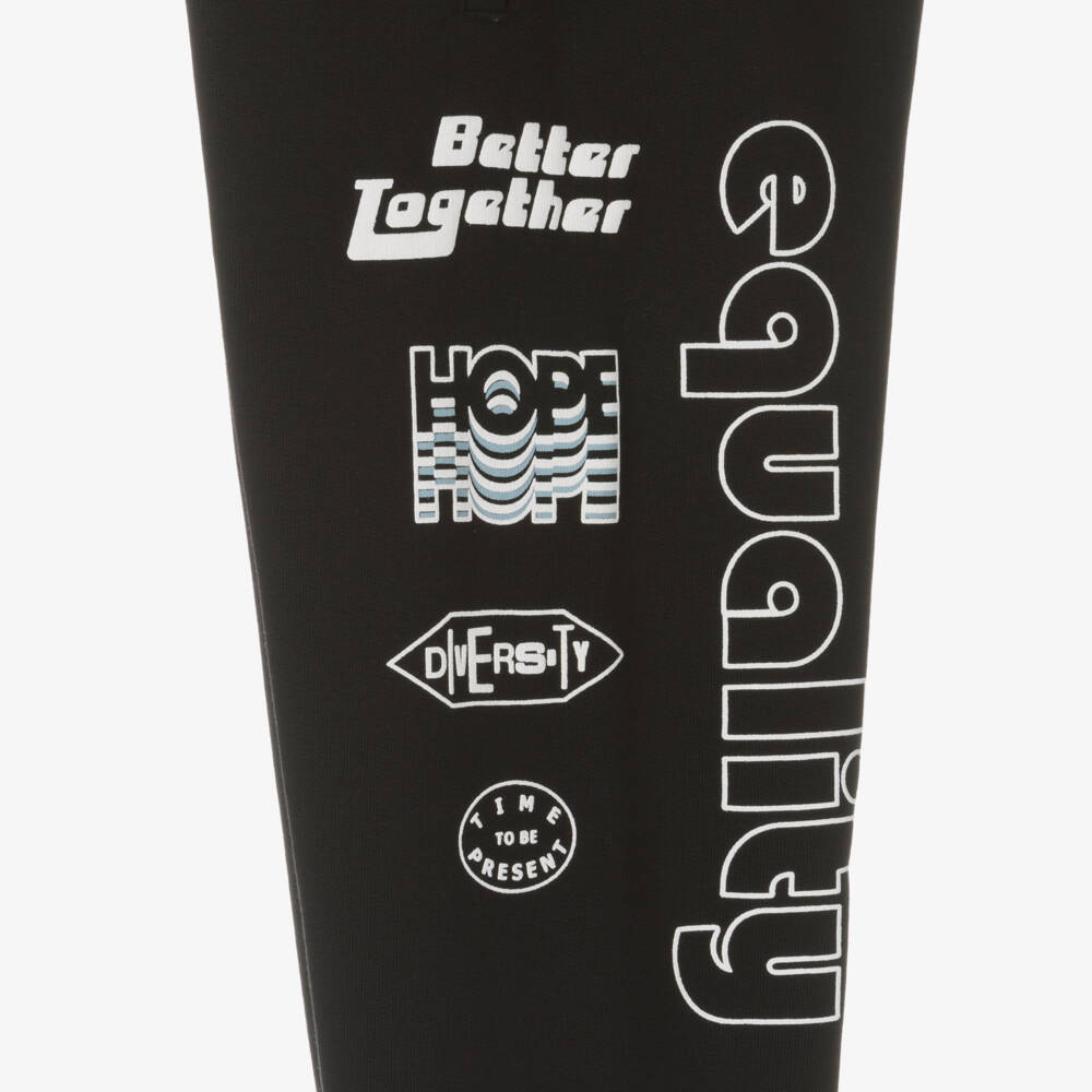 Molo-Boys Classic Black Graphic Joggers | Childrensalon Outlet