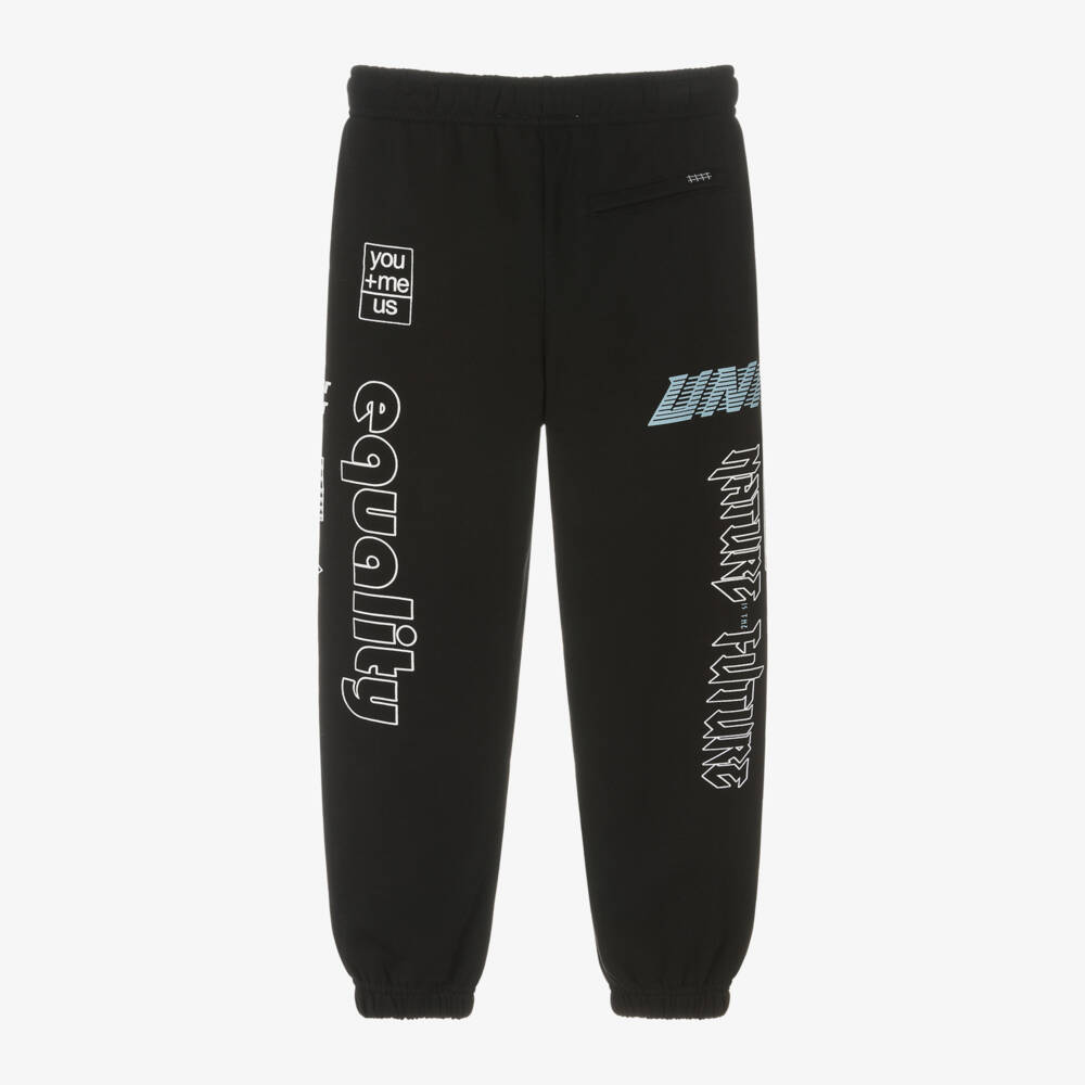 Molo-Boys Classic Black Graphic Joggers | Childrensalon Outlet