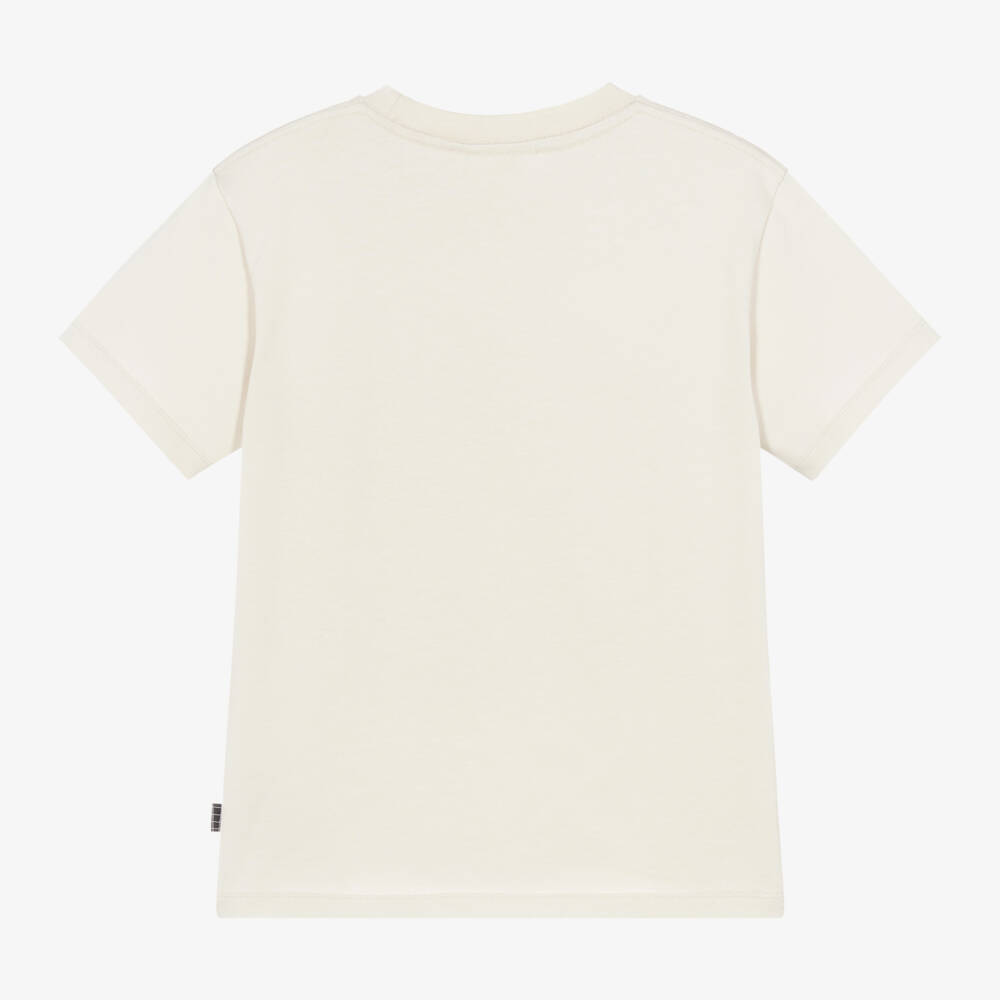 Molo-Boys Cotton Beige Adventure T-Shirt | Childrensalon Outlet