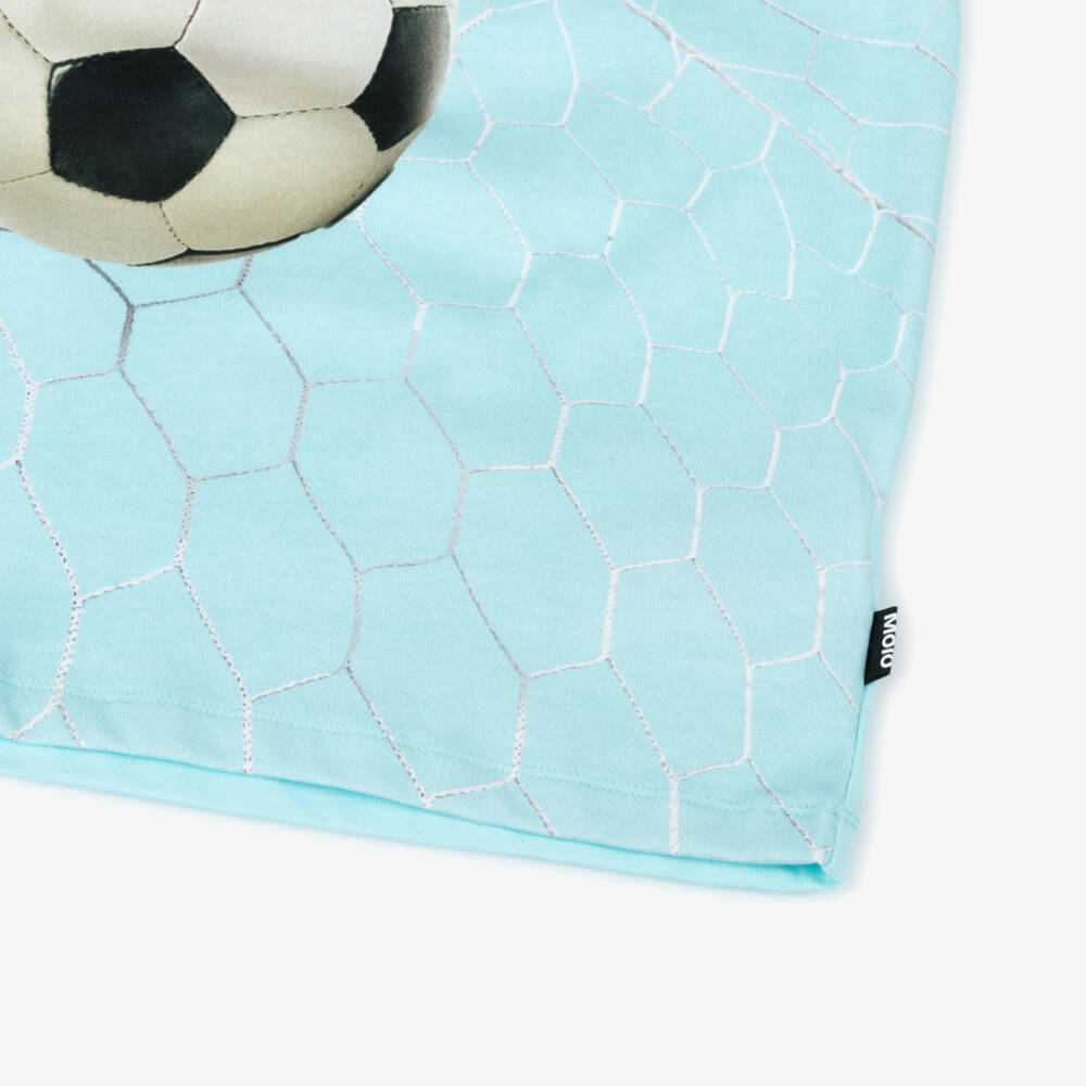 Molo-Boys Cotton Blue Soccer Tee | Childrensalon Outlet