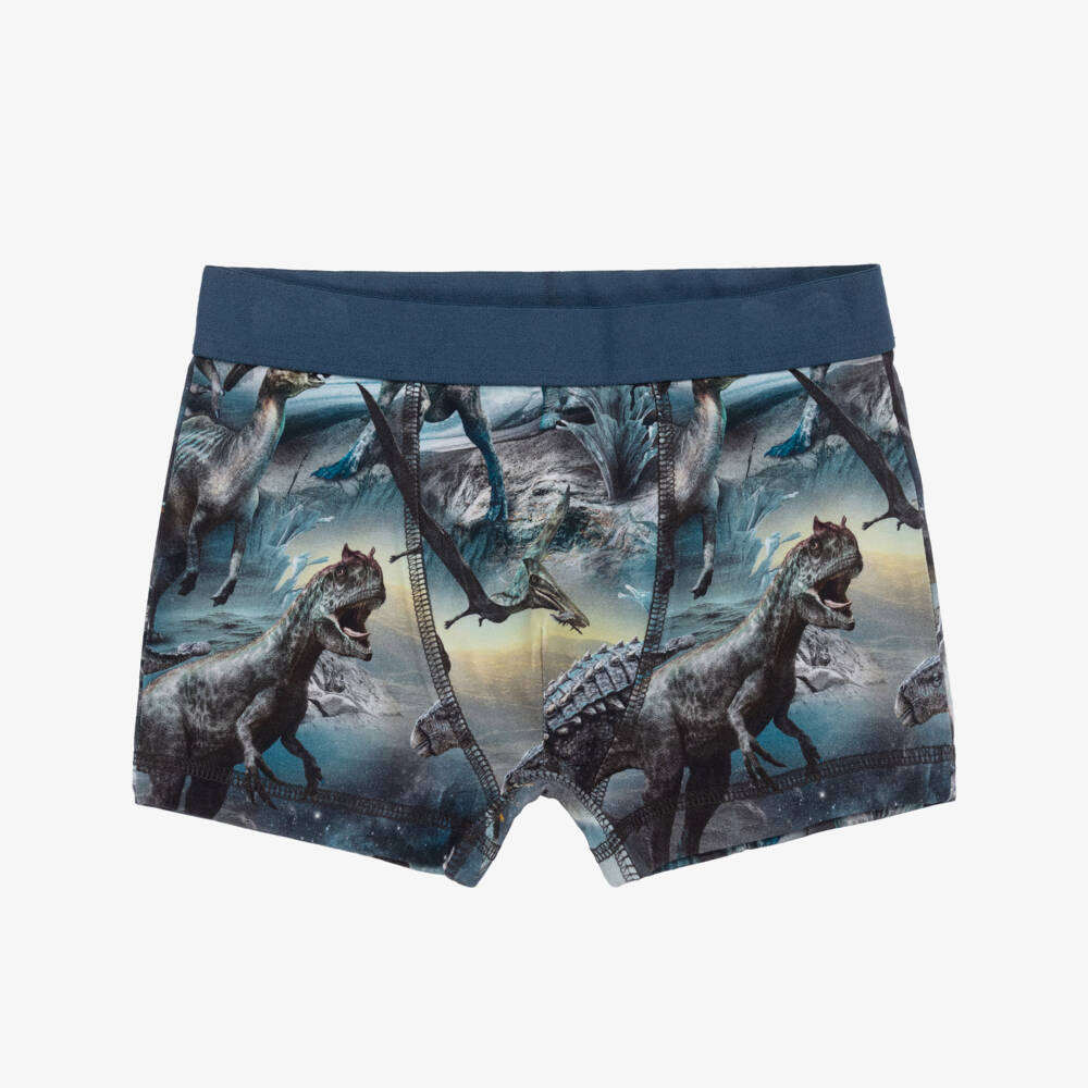Molo-Boys Cotton Dinosaur Boxer Shorts | Childrensalon Outlet