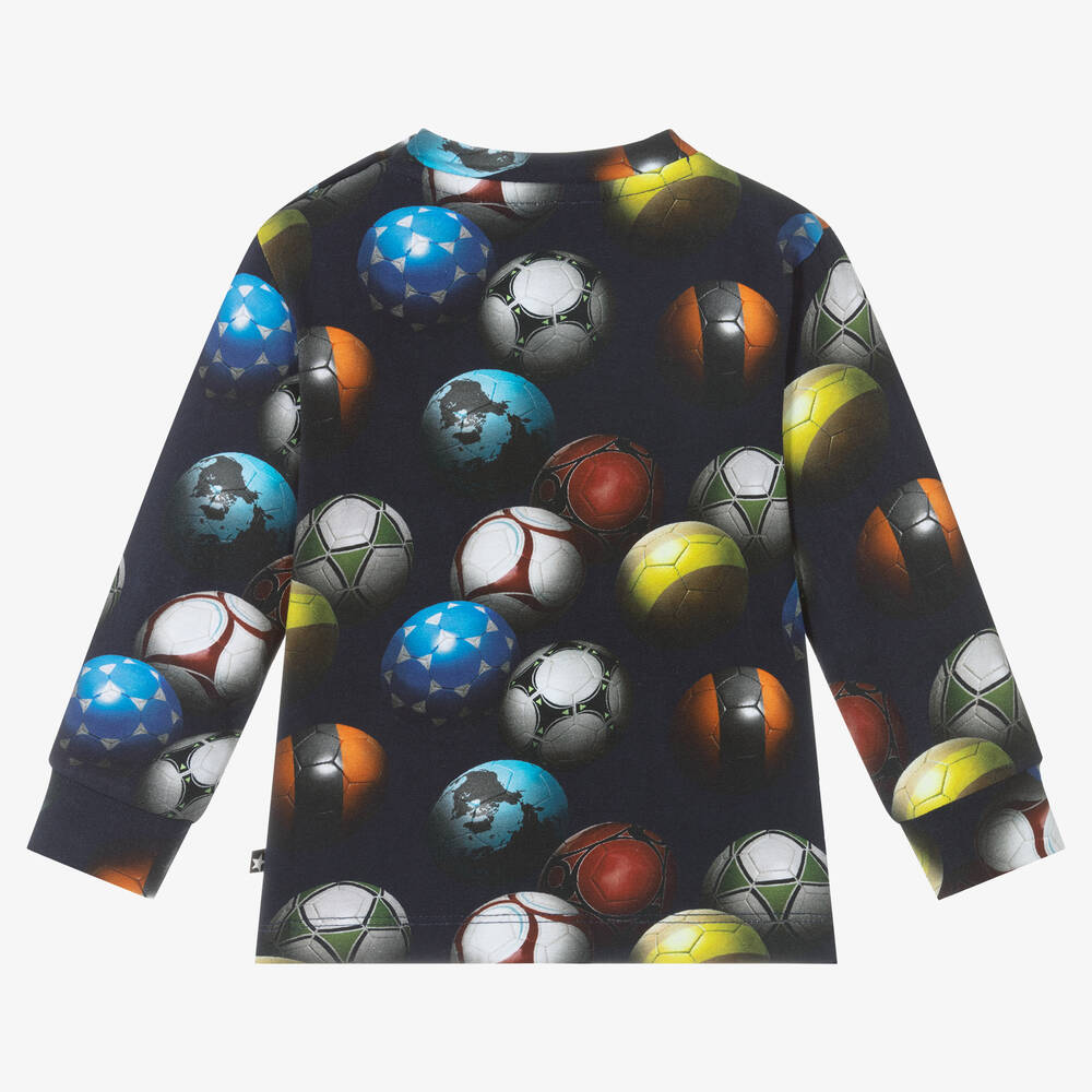 Molo-Хлопковый топ с футбольными мячами для мальчиков | Childrensalon Outlet
