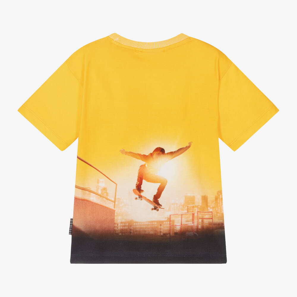 Molo-Boys Cotton Skateboard Print Tee | Childrensalon Outlet