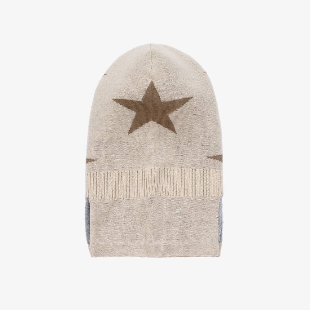 Molo-Boys Cozy Beige Star Hood | Childrensalon Outlet