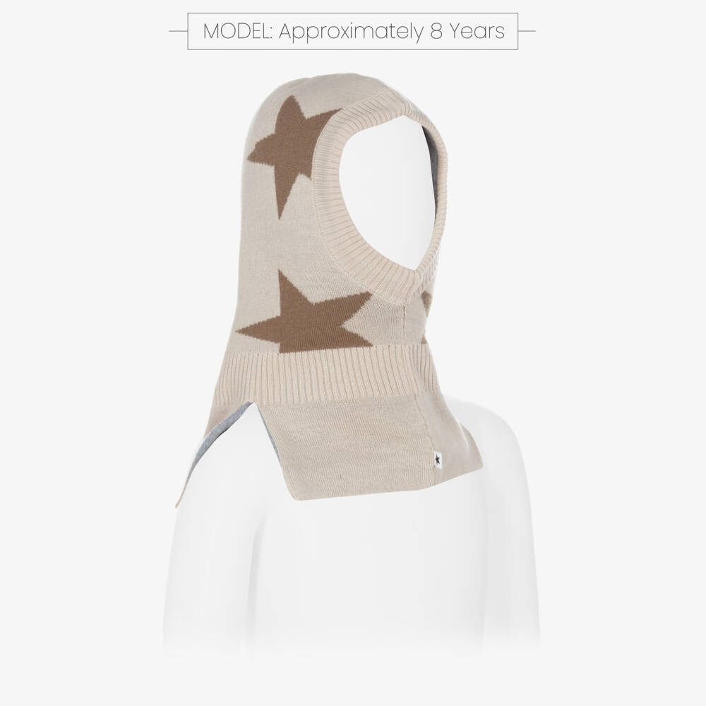 Molo-Boys Cozy Beige Star Hood | Childrensalon Outlet