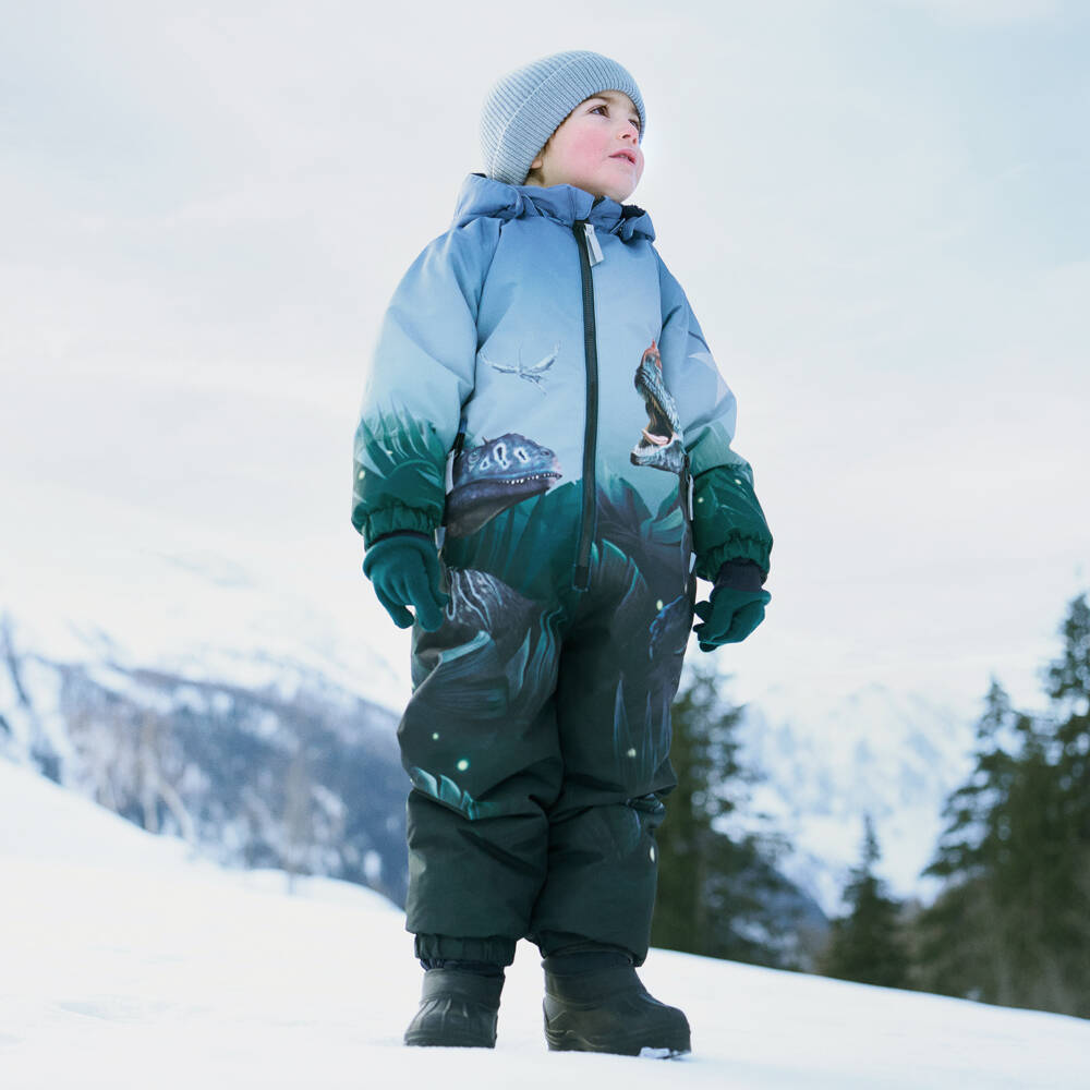 Molo-Уютная синяя одежда для снега с динозаврами для мальчиков | Childrensalon Outlet