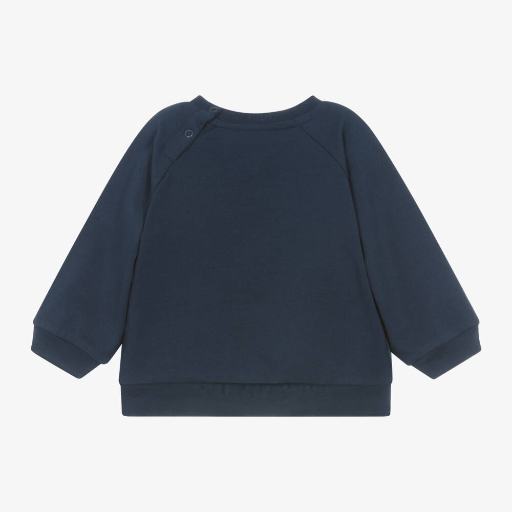 Molo-Boys Cozy Blue Joy Sweatshirt | Childrensalon Outlet