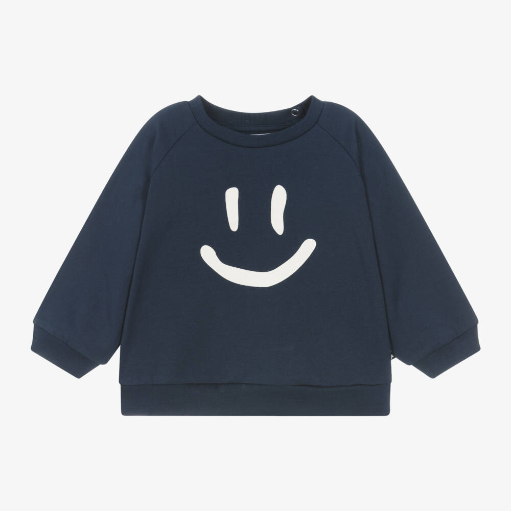 Molo-Boys Cozy Blue Joy Sweatshirt | Childrensalon Outlet
