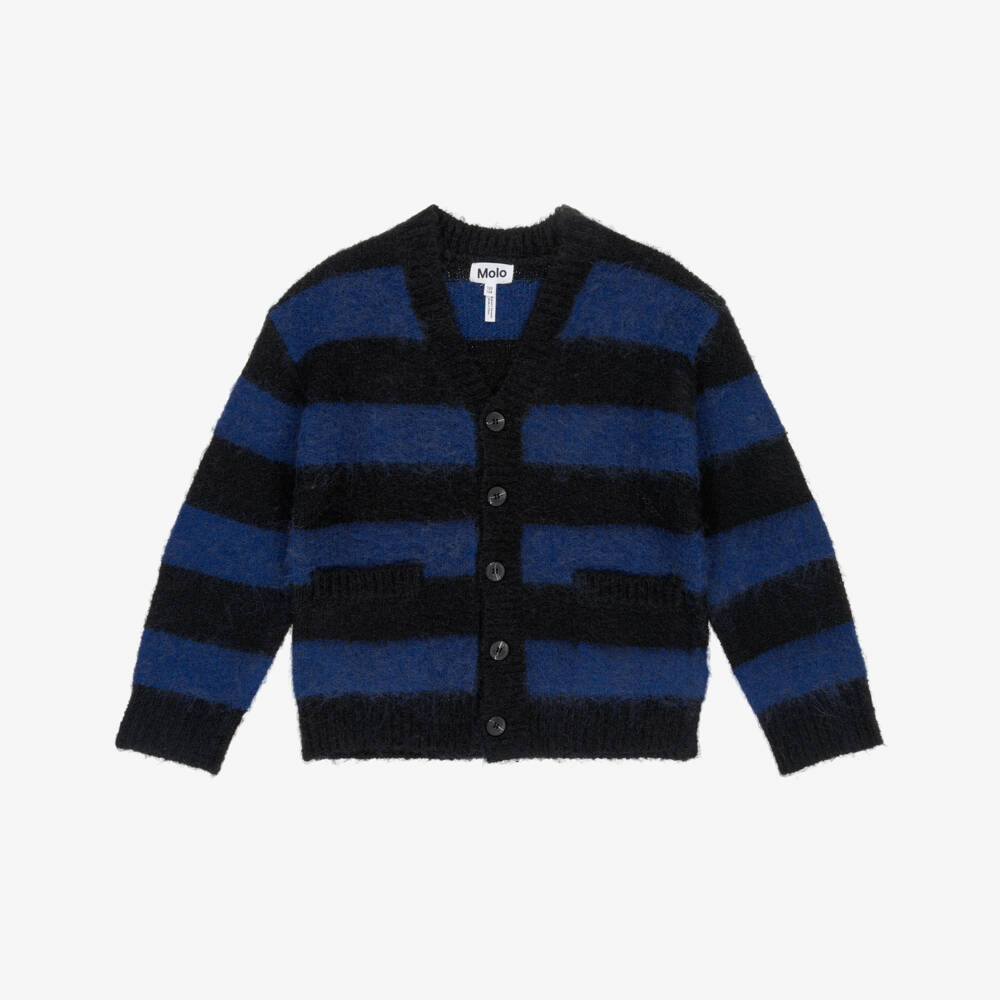 Molo-كارديغان محبوك مخطط دافئ للأولاد | Childrensalon Outlet
