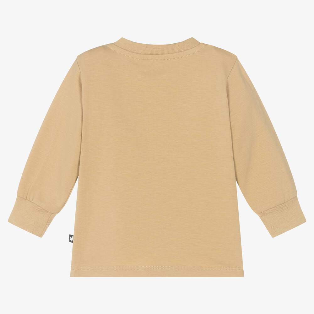 Molo-Boys Dark Beige Cotton Raccoon Top | Childrensalon Outlet