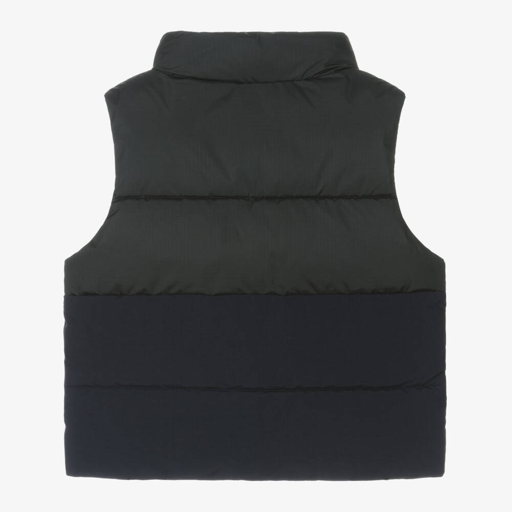 Molo-Boys Dark Blue Colour Block Gilet | Childrensalon Outlet
