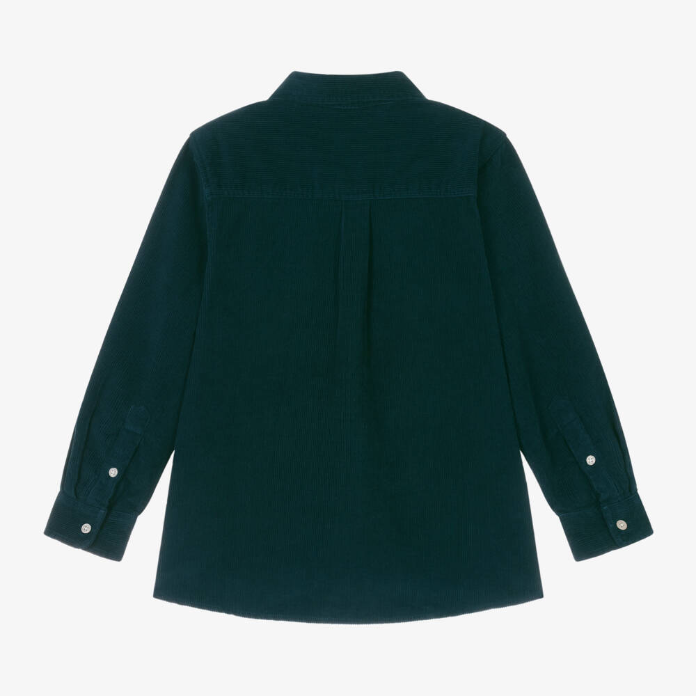 Molo-Boys Dark Green Corduroy Shirt | Childrensalon Outlet