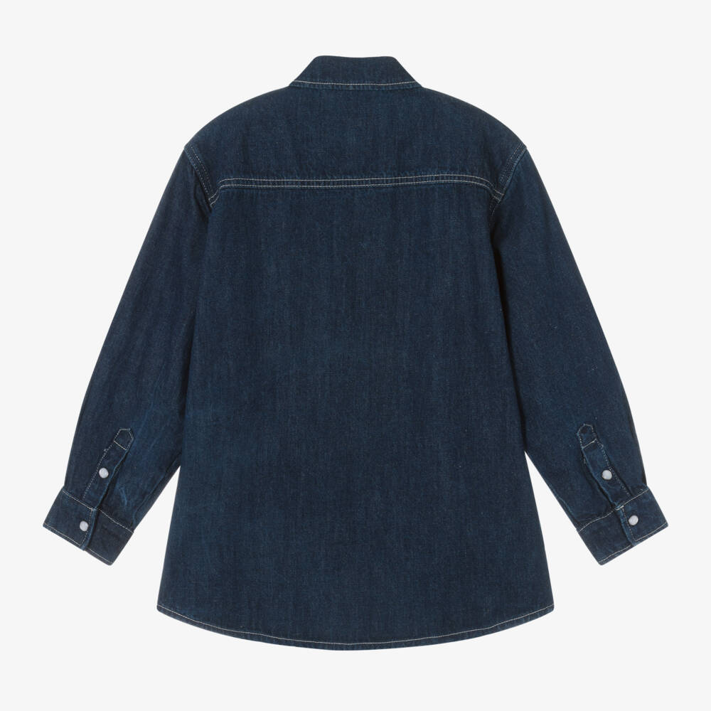 Molo-Boys Denim Blue Shirt | Childrensalon Outlet
