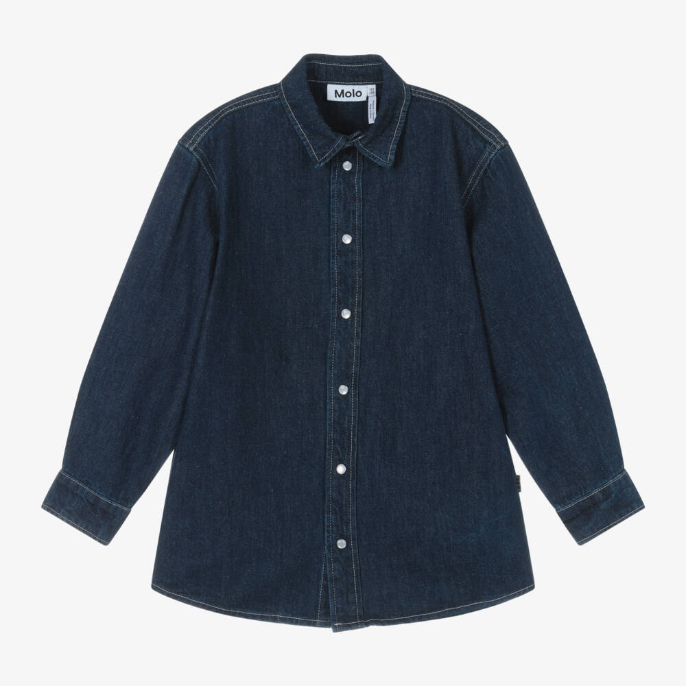 Molo-Boys Denim Blue Shirt | Childrensalon Outlet