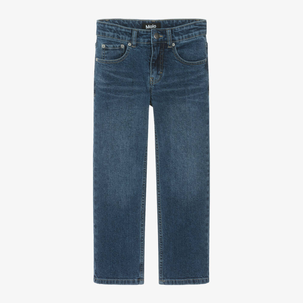 Molo-Boys Denim Relaxed Blue Trousers | Childrensalon Outlet