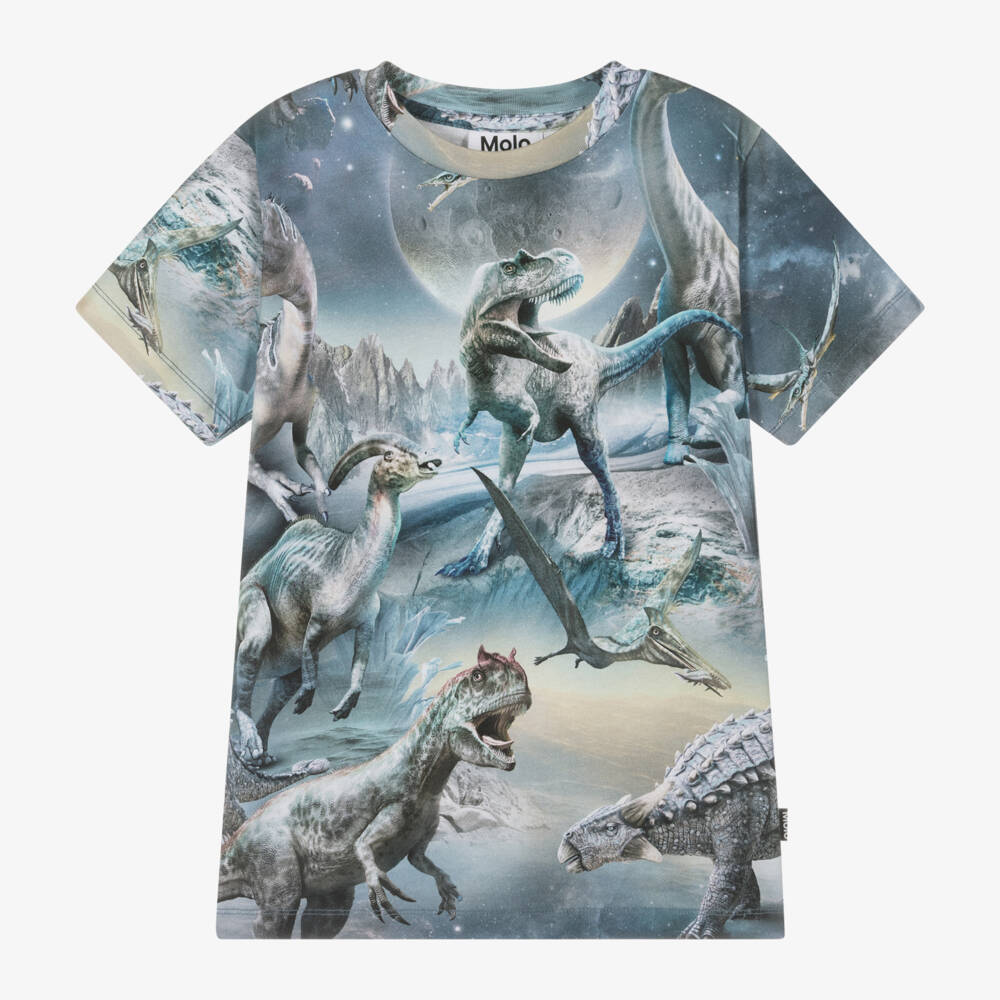 Molo-Boys Dinosaur Graphic Cotton Tee | Childrensalon Outlet