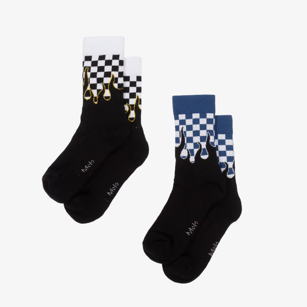 Molo-Boys Flame Design Cotton Socks Set | Childrensalon Outlet